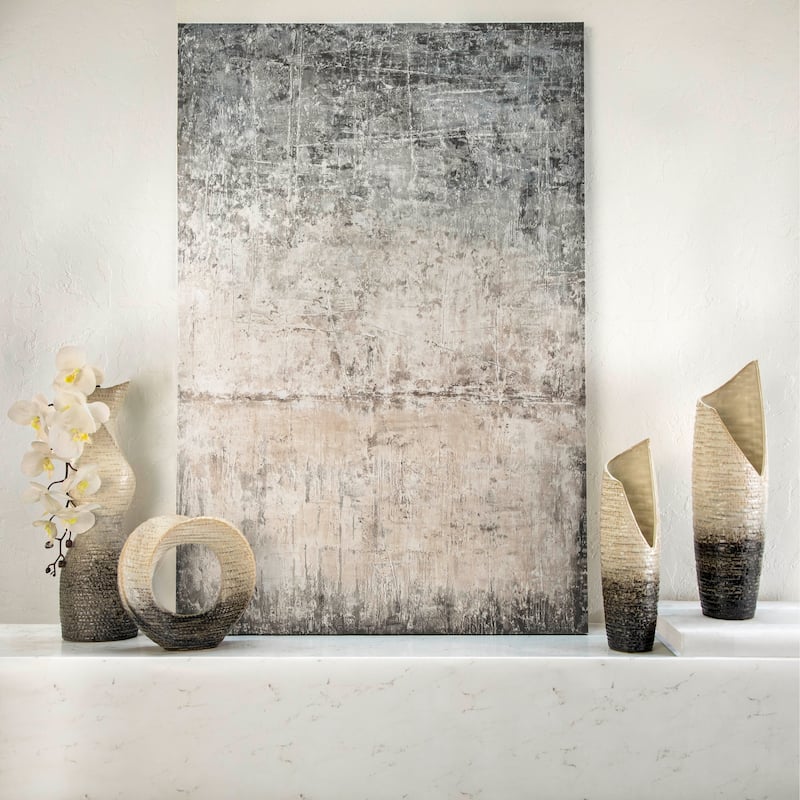 Modern Stone and Ceramic Sculptural with Textured Design