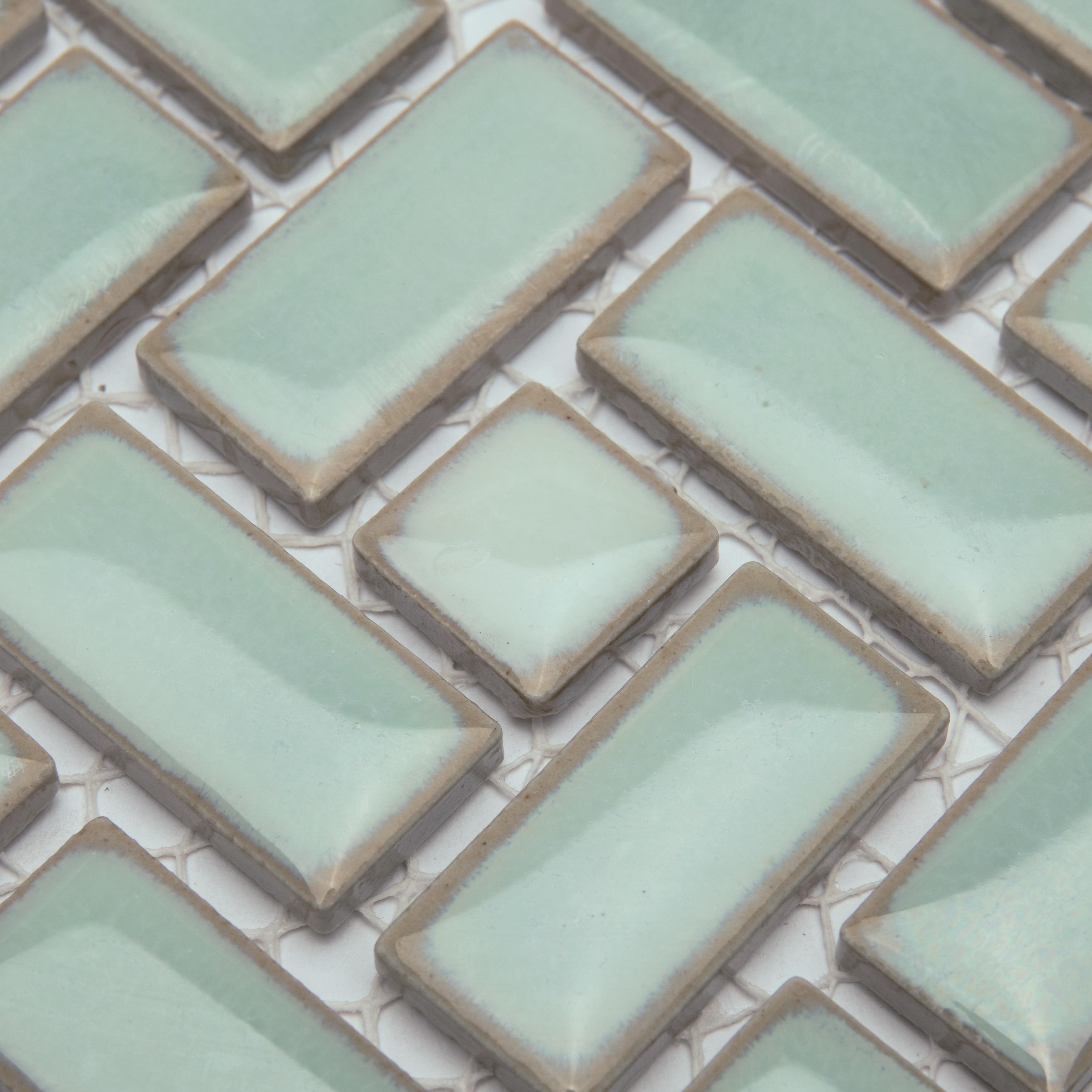 Merola Tile Hudson Spiral Mint Green 12-5/8