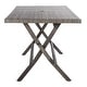 preview thumbnail 10 of 59, SAFAVIEH Outdoor Akita Folding Table with Umbrella Hole - 54.6" x 31.2" x 28.08"