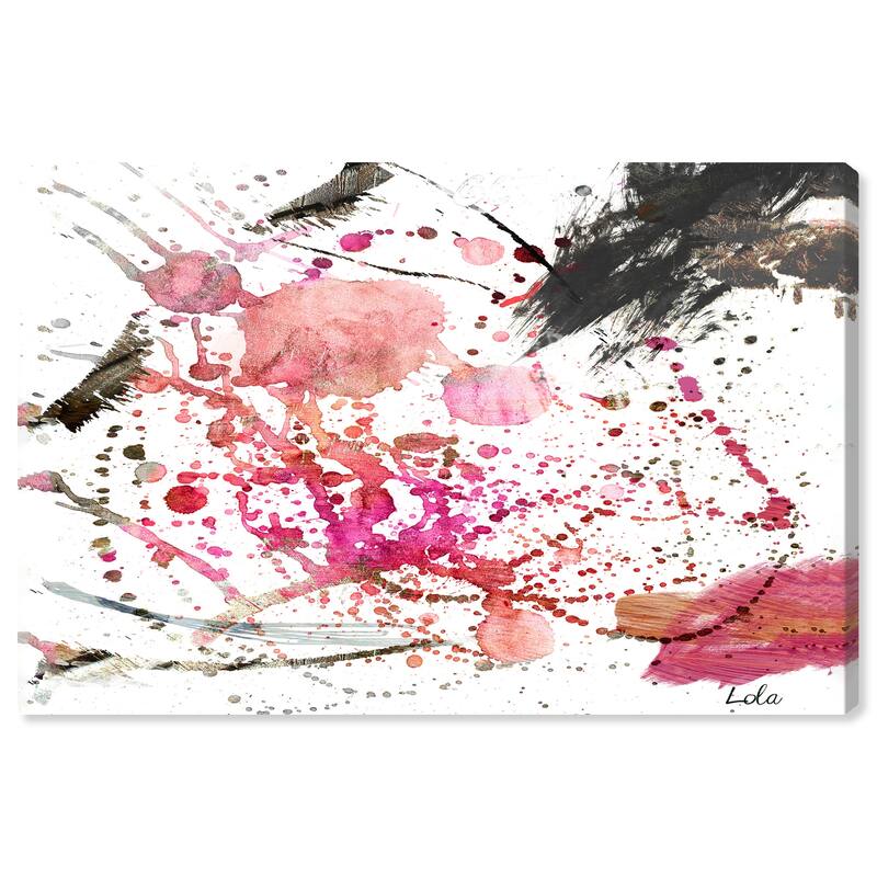 Wynwood Studio Canvas Abstract Dawn of Times HR Pink and Pastel Pink Modern & Contemporary Wall Art Canvas Print