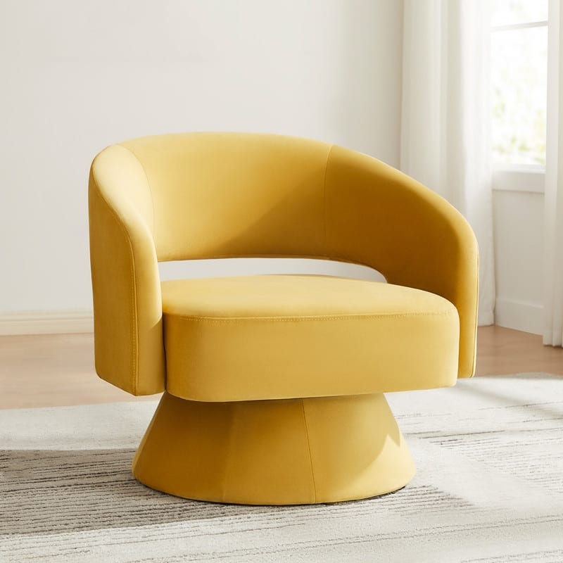 Spruce & Spring Jamie Swivel Fabric Accent Chair