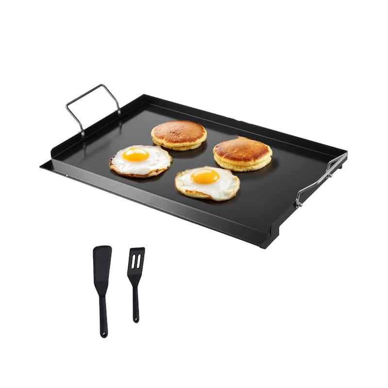 Flat Top Griddle Universal BBQ Grill Pan Cookware - 24x16 inch - Carbon Steel