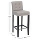 preview thumbnail 12 of 12, SAFAVIEH Noho Grey Bar 30-inch Stool - 16.7" x 20.1" x 40.6"