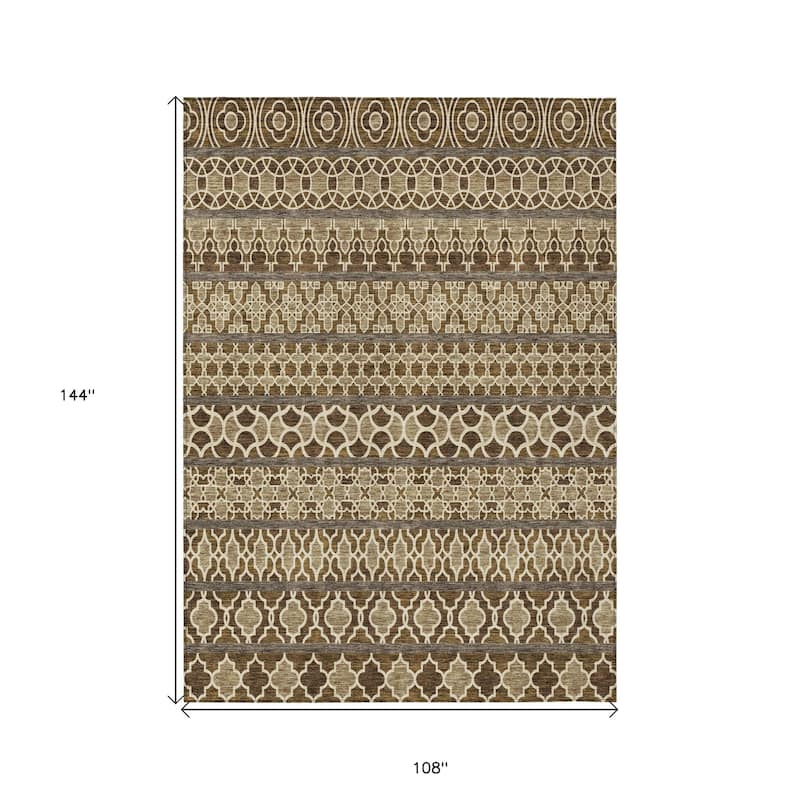 HomeRoots Quatrefoil Transitional Rectangle Outdoor Rug