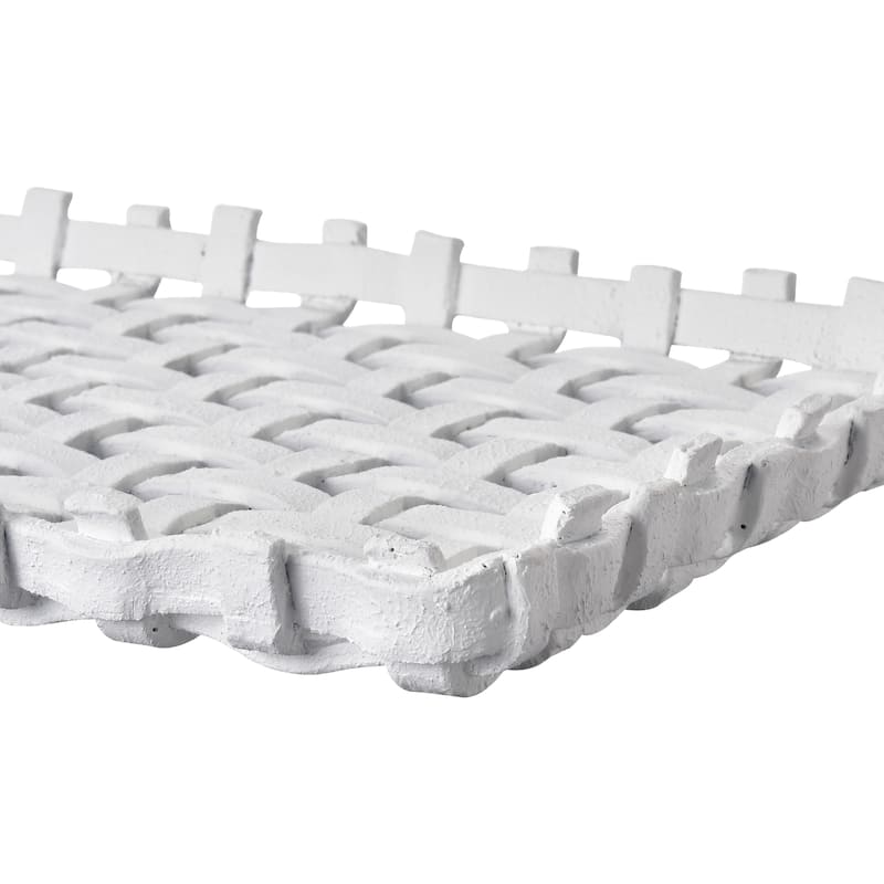 Atlas Haney Matte White Tray - 22 inch Wide