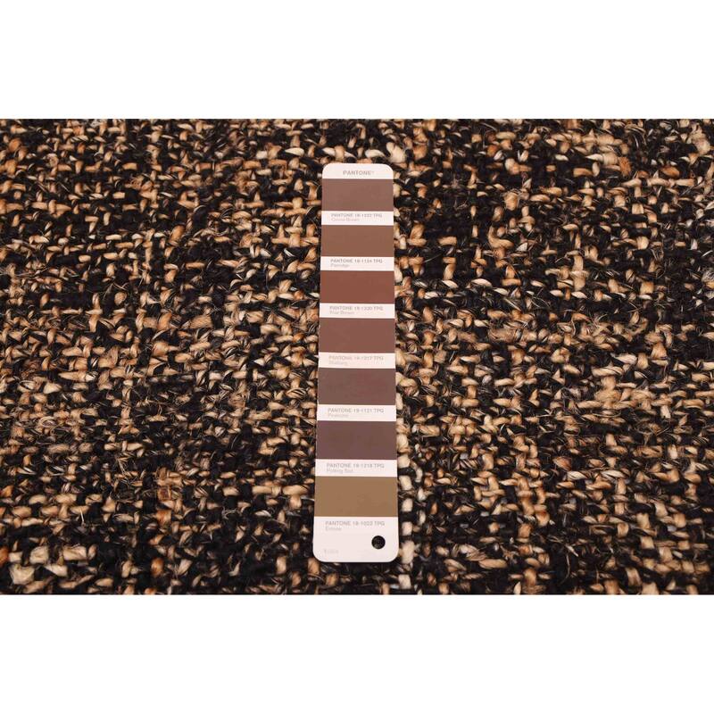 ECARPETGALLERY Flat-Weave Palas Denizli Brown Jute Kilim - 5'4 x 7'7