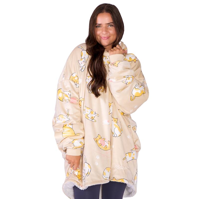 Bare Homey B-Cozy Oversized Sherpa Wearable Blanket