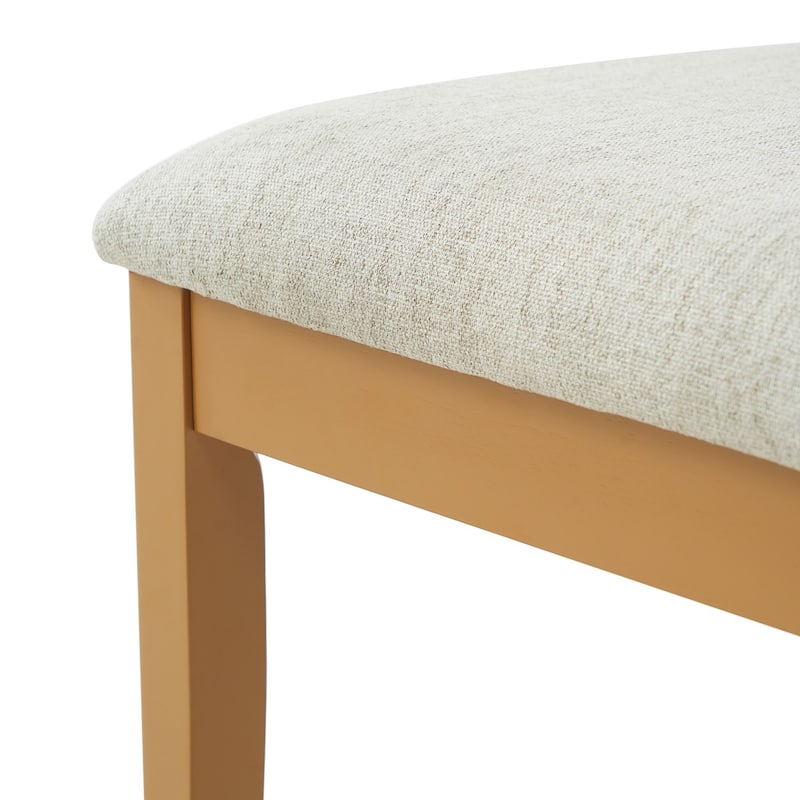 5-Piece Dining Set, Folding Wood Dining Table and 4 Upholstered Chairs