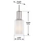 preview thumbnail 2 of 6, Parsons Studio Brushed Nickel 1 Light Mini Pendant by Minka Lavery