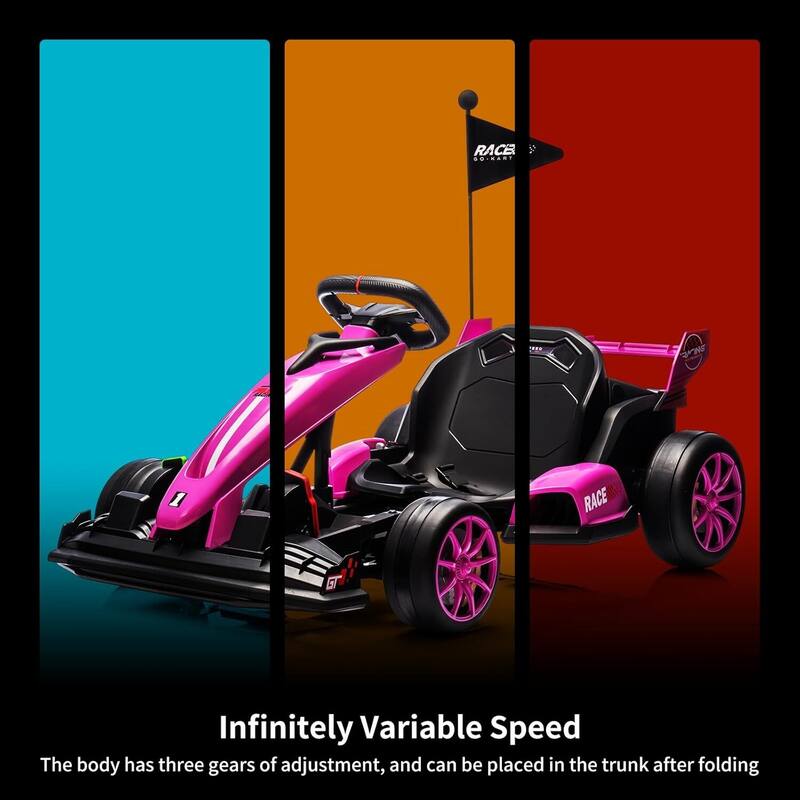 Electric Go Kart Drift Kart Outdoor Race Toy for Kids Best Gifts