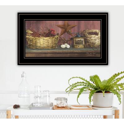TrendyDecor4U Farmhouse "Rise and Shine" Framed Print Wall Art by Billy Jacobs