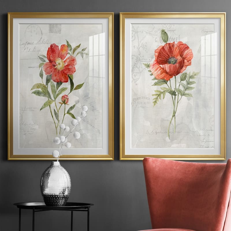 Linen Peony Premium Framed Print - Ready to Hang