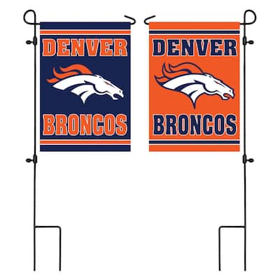 Embossed Suede Flag, Garden Size, Denver Broncos