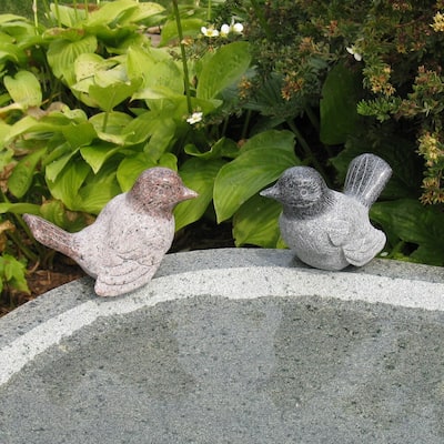 5" Granite Bird - Assorted Colors - Garden or Landscaping Accents