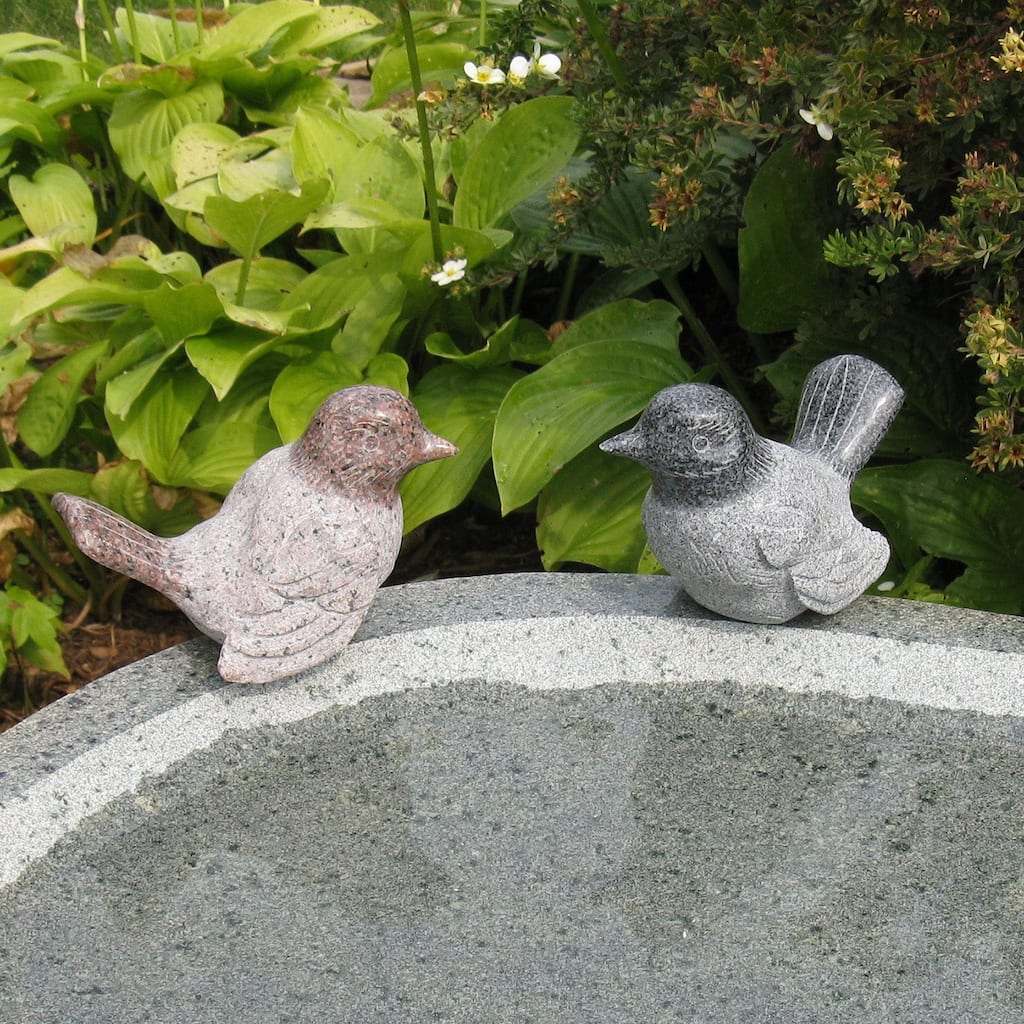 5" Granite Bird - Assorted Colors - Garden or Landscaping Accents