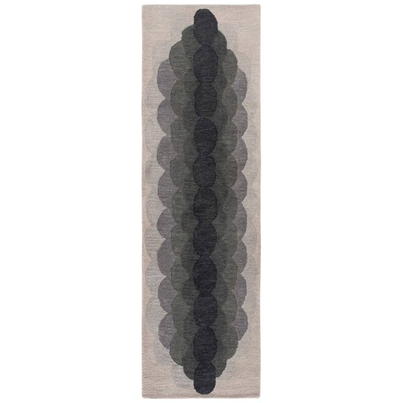 SAFAVIEH Handmade Metro Violetka Wool Rug - 2'3" x 8' Runner - Grey