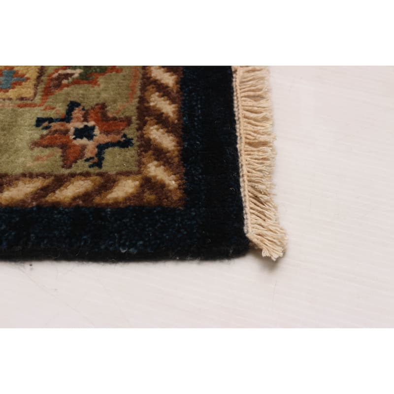 ECARPETGALLERY Hand-knotted Jules Sultane Navy Wool Rug - 11'8 x 15'0