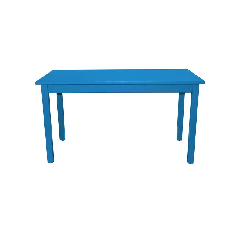 HomeRoots 48" Caribbean Blue Solid Wood Dining Table - 48.00 in. x 30.00 in. x 27.00 in.