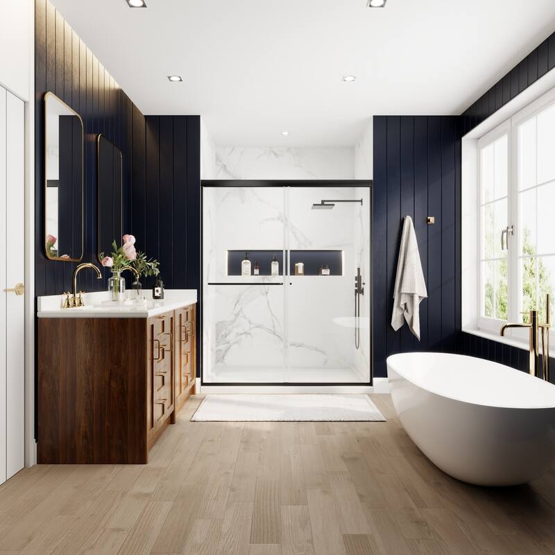 Modland 56-60''x 72'' Glass Shower Door - 56''-60''x 72''