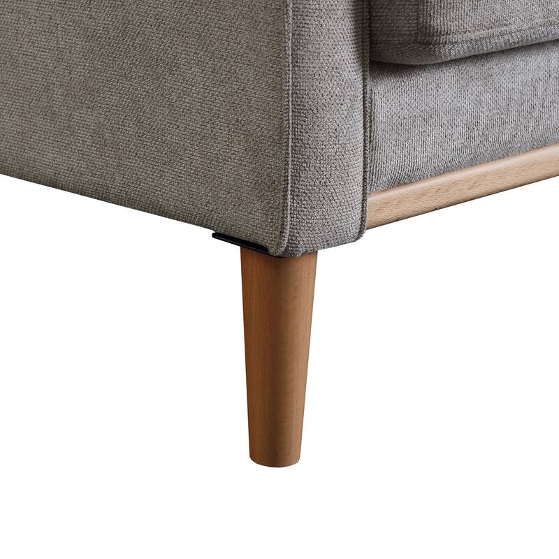 Loveseats 2 Seater Sofa For Primary Living Space,Bed Room,Office,Waterproof Fabric,USB Charge Port,2 Pillows,Wood Legs
