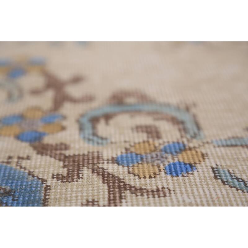 Geometric Tabriz Persian Area Rug Handmade Bedroom Wool Carpet - 9'8"x 13'1"