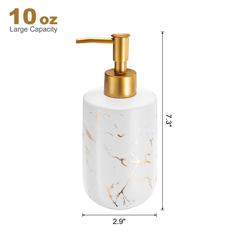 1x 10 Oz Soap Dispenser Hand and Dish Soap Dispenser for Kitchen Matte - White