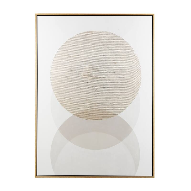 Canvas Abstract Framed Wall Art - Cream - Roche River Decor