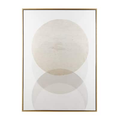 Canvas Abstract Framed Wall Art - Cream - Roche River Decor