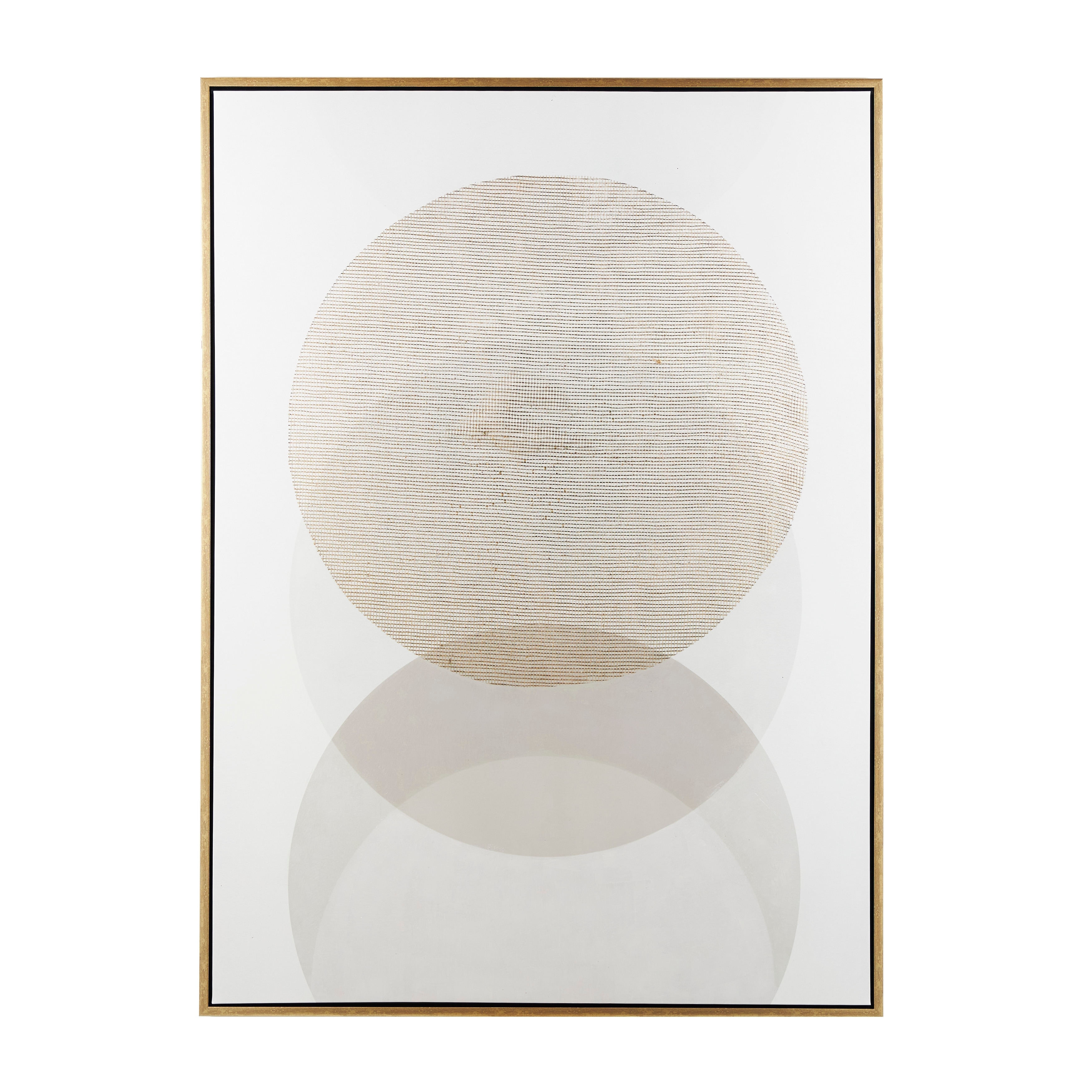 Canvas Abstract Framed Wall Art - Cream - Roche River Decor