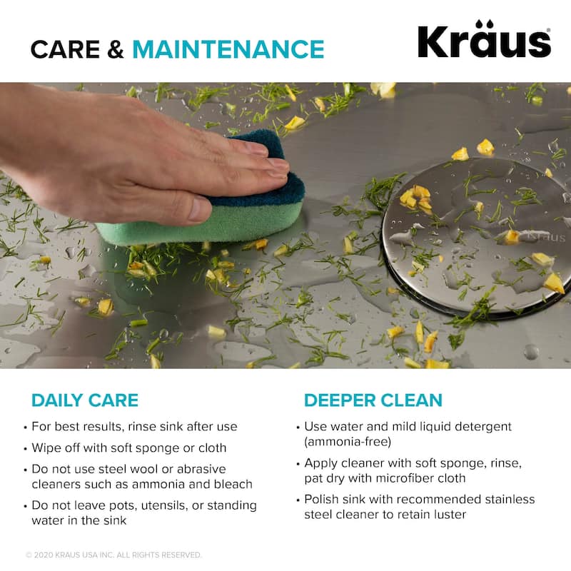 KRAUS Standart PRO Undermount Single Bowl Stainless Steel Kitchen Sink