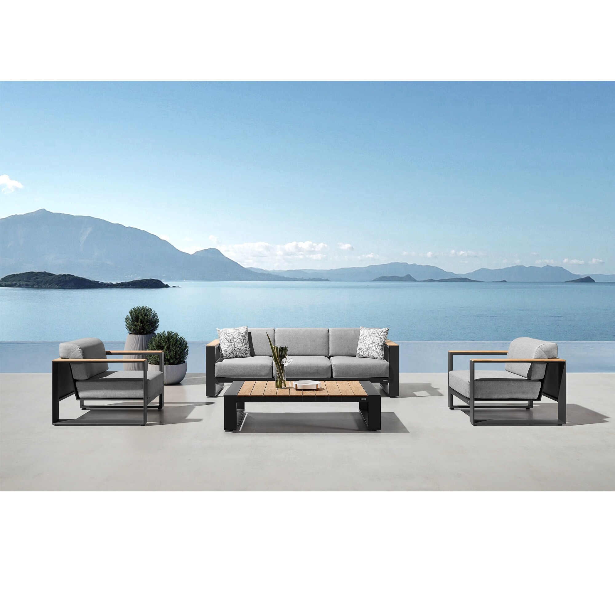 Black clearance garden sofa