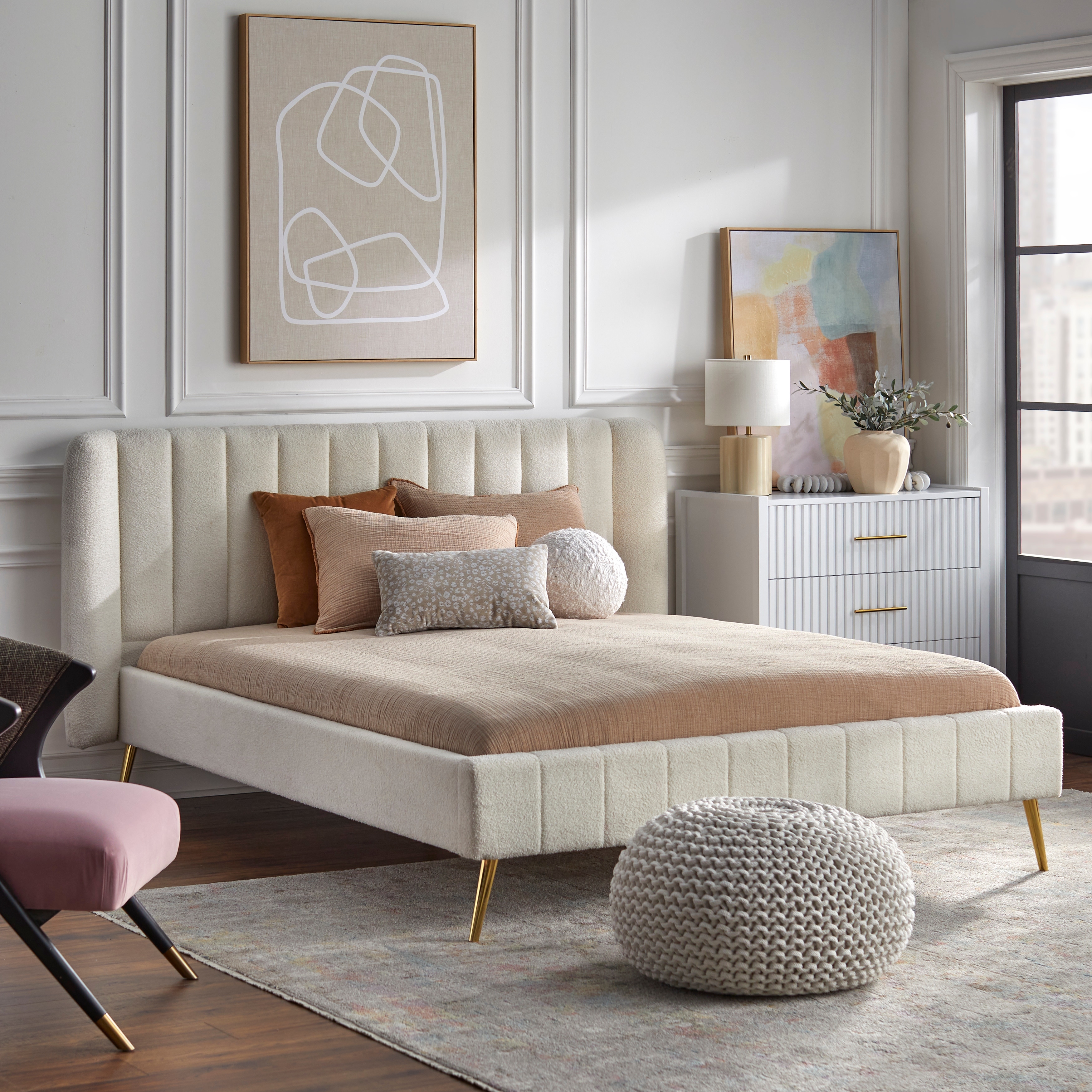 Lifestorey emery store upholstered queen bed