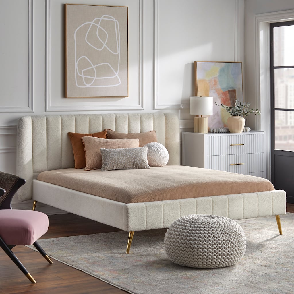 Lifestorey Cambria Wing Channel Queen Platform Bed