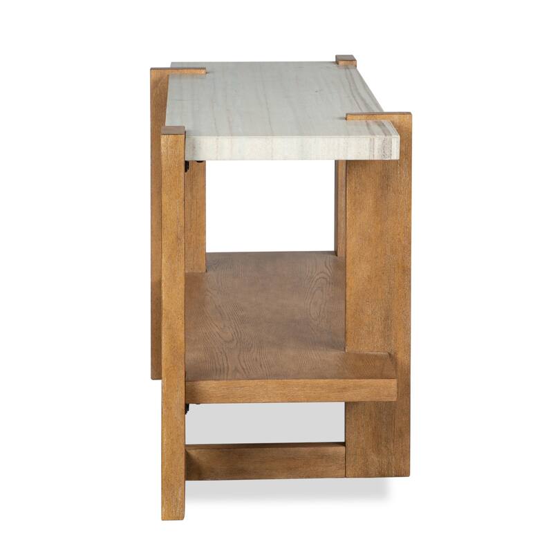 Magnussen Home Carrington Honey Wheat Rectangular Sofa Table - 57.5''W x 19''D x 28.5''H