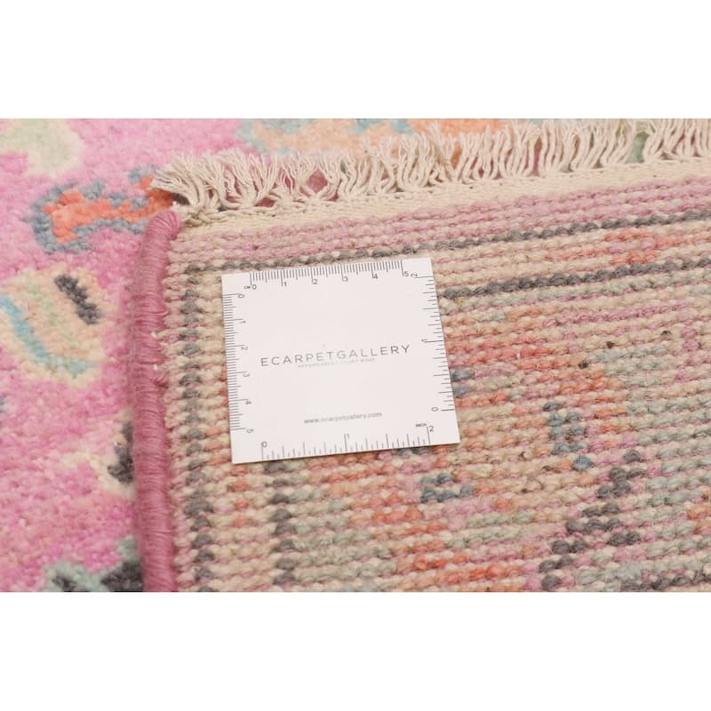 ECARPETGALLERY Hand-knotted Modern Oushak Violet Wool Rug - 2'7 x 13'4