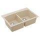 preview thumbnail 34 of 51, Karran Drop-in Quartz 50/50 Double Bowl Kitchen Sink