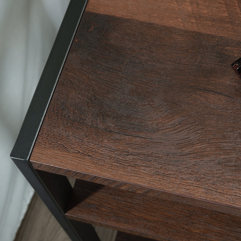 Wood Side Table Nightstand with Drawer, Brown