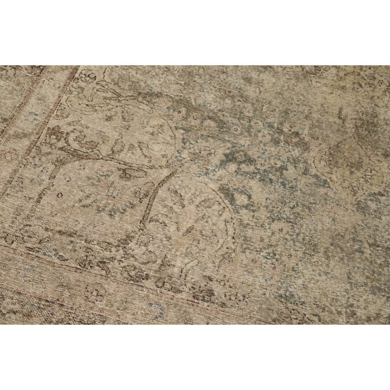 Hand Knotted Oriental 100% Wool Carpet Traditional Floral Greys & Charcoal Bakhtiari Area Rug - 11' 10'' X 8' 8''