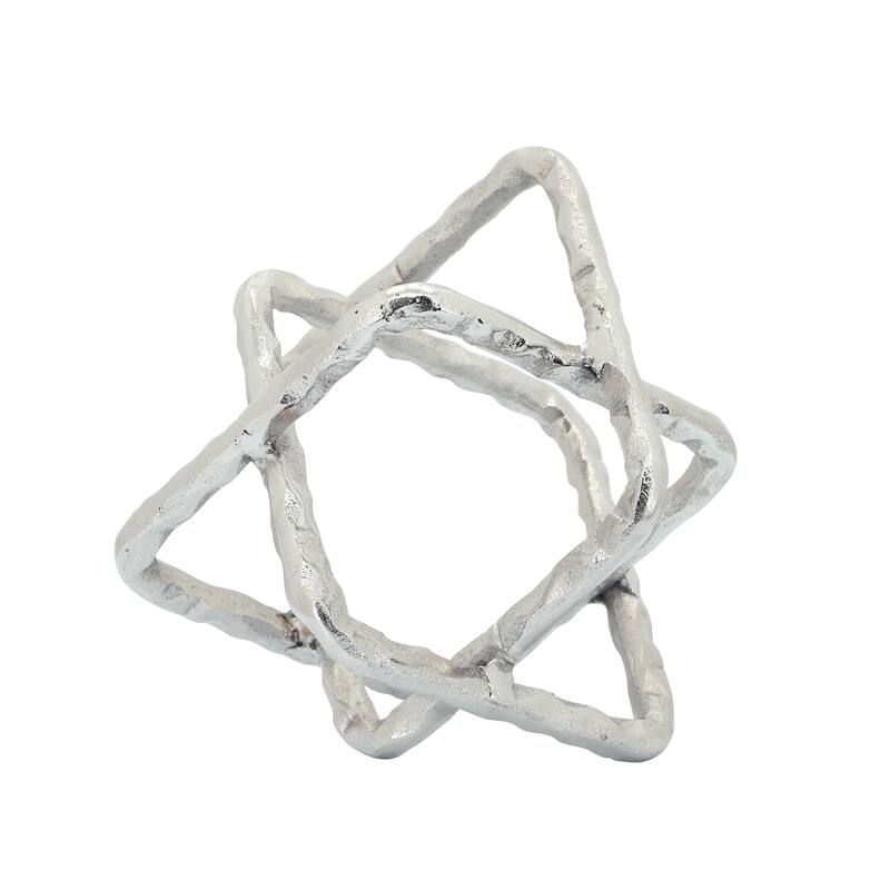 Sagebrook Home Decorative Metal Sculpture with Geometric Openwork Design
