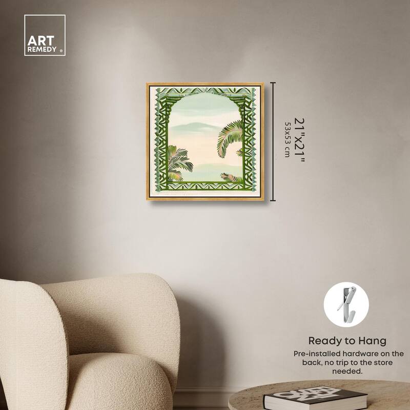 Palm View Vista Canvas by Art Remedy