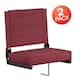 2 Pack 500 lb. Rated Lightweight Stadium Chair-Handle-Padded Seat