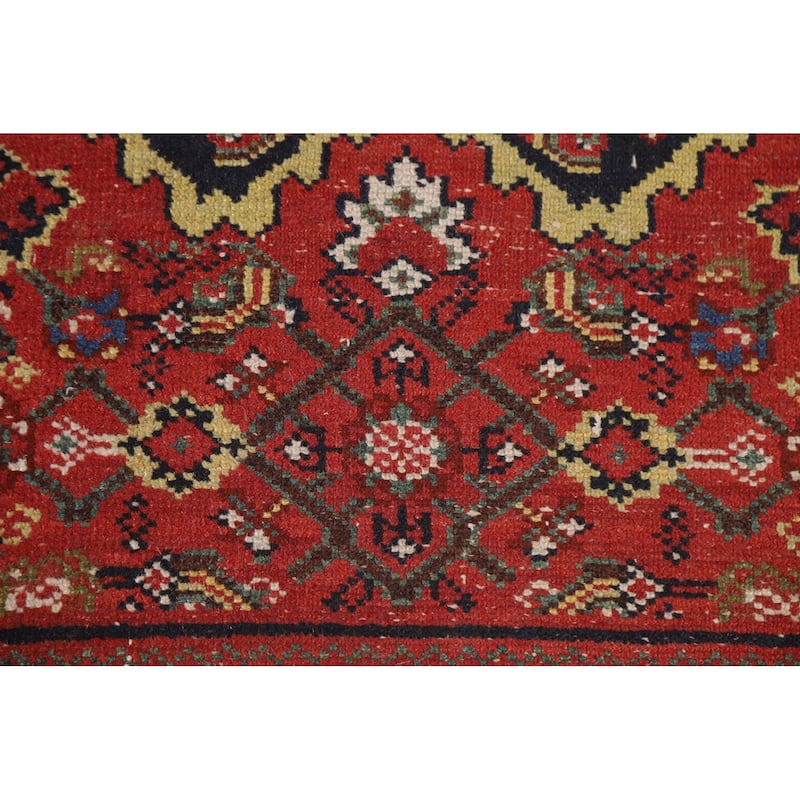 Pre-1900 Antique Bakhtiari Persian Runner Rug Handmade Wool Carpet - 3'4"x 15'8"