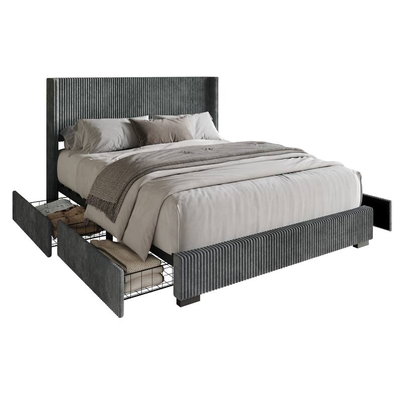 Rochester Upholstered Storage Platform Bed