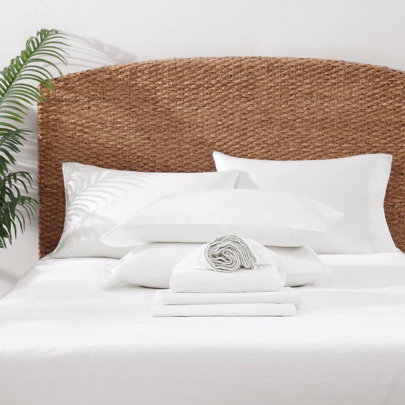 Tommy Bahama Solid Cotton Percale White Sheet Set