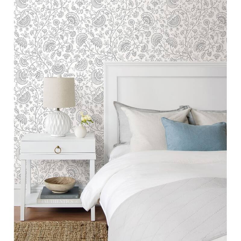 NextWall Paisley Trail Peel and Stick Removable Wallpaper