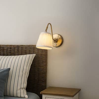 W6" Battery Operated Wall Sconces Dimmable Integrated LED Rechargeable Cordless Swing Head Wall Lamp for Bedroom
