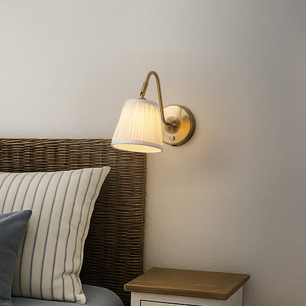 W6" Battery Operated Wall Sconces Dimmable Integrated LED Rechargeable Cordless Swing Head Wall Lamp for Bedroom