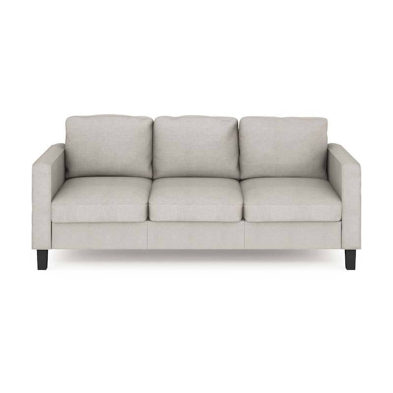 Furinno Bayonne Modern Upholstered 3-Seater Sofa, Beige