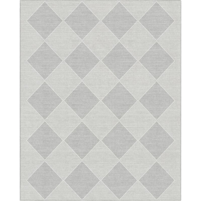 Well Woven Apollo Elemental Basalt Moroccan Diamond Low Pile Area Rug