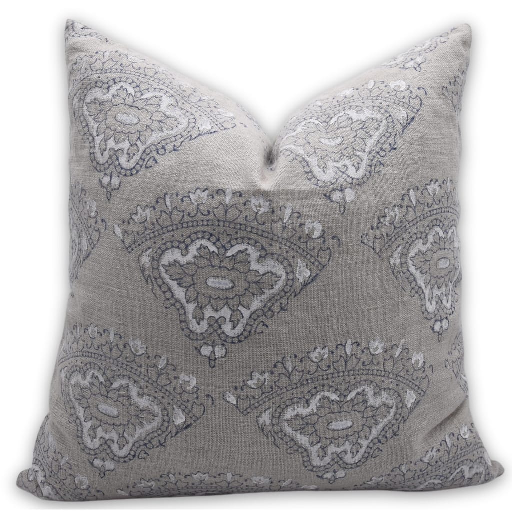 Fabdivine Linen Bohemian Block print pillow Cover